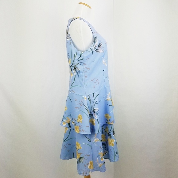 Bar III Asymmetrical Floral Dress, Size 12 - Picture 2 of 5